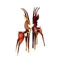 Elegant Metal Deer Figurines Decorative Ornament Set For Home Decor