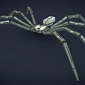 Detailed Mechanical Spider Design With Robotic Legs And Metallic Body Structure 3d model