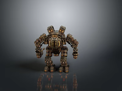 Mechanical Robot Game Movie Character With Intricate Gear Design And Metallic Texture 3d model