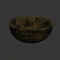 Handcrafted Wooden Bowl With Intricate Carved Patterns For Home Decor And Daily Use