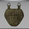 Brown Textured Leather Apparel Accessory With Dual Hooks And Protective Design