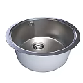 Stainless Steel Round Kitchen Sink With Smooth Surface And Drainage Hole 3d model