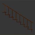 Classic Wooden Staircase Design With Brown Steps And Wooden Handrails
