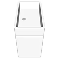 Modern White Standalone Washbasin With Sleek And Compact Design For Bathroom