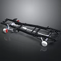 Sturdy Automotive Chassis Frame With Wheels Suspension And Drivetrain Components