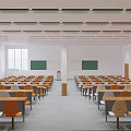 Modern Classroom Ladder Classroom 3d model