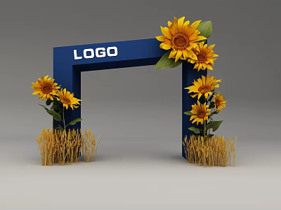 modern arch head 3d model