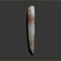 Polished Oval Natural Stone With White Pink Hues Smooth Surface And Natural Patterns