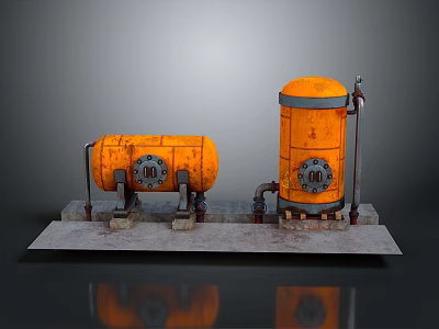 Water Tower Industrial Water Tower Duct Ventilation Duct Iron House Iron Tower Steel Tower Steel Frame Steel Frame Tower 3d model