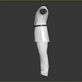 Traditional White Karate Uniform with Black Belt for Martial Arts Training