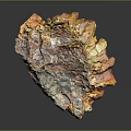 Natural Colorful Stone Specimen With Vibrant Orange Red And Yellow Crystalline Textures