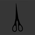 Durable Hardware Scissors With Black Handles And Silver Blades For Everyday Use 3d model