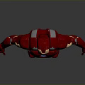 Red And Gold Iron Man Character Figure With Glowing Arc Reactor In Standing Pose