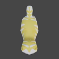 Game Animated Character Yellow And White Striped Cat Walking 3D Model Design
