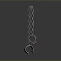 Durable Stainless Steel Handcuffs and Chain Hardware Tools for Security Use