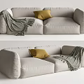Modern double sofa 3d model