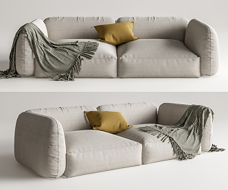 Modern double sofa 3d model