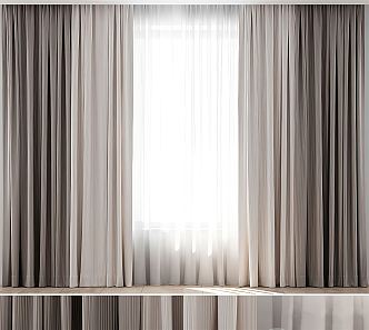 Modern Curtain Fabric Curtain 3d model