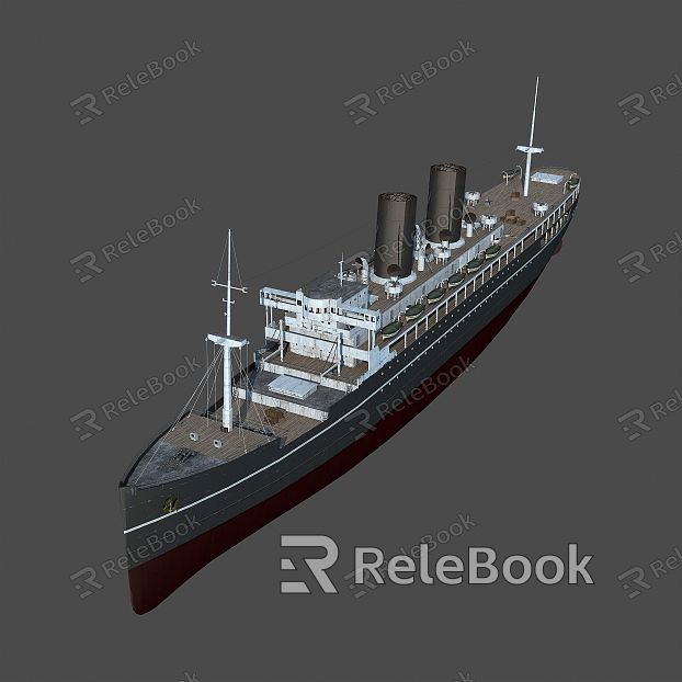 modern steamship transport cruise ship model