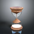 Stylish Home Decor Hourglass With Brown Wooden Top Base And Clear Glass Container For Timekeeping