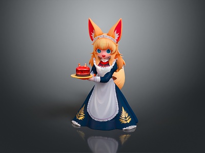 Nine-tailed fox cartoon nine-tailed fox cartoon fox cartoon fox props fox props 3d model