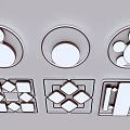 Modern ceiling lamp ceiling lamp combination 3d model