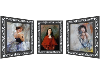 Picture Frame Photo Frame Oil Painting Character Hanging Painting Decorative Painting Wooden Frame Decorative Painting European Style Picture Frame European Style Picture Frame Classical Picture Frame model