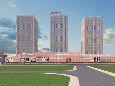Wanda High-rise Office Building 3d model