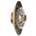 Elegant Wall Lamp With Gold Metal Frame And Transparent Glass Shade Design