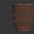 Handwoven Bamboo Basket With Handles Natural Material For Home Storage Use