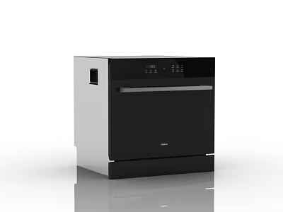Haier Built In Kitchen Appliance With Digital Control Panel Black And White Modern Design 3d model