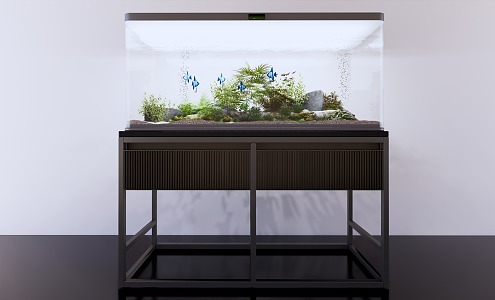 Modern Fish Tank Furniture 3d model