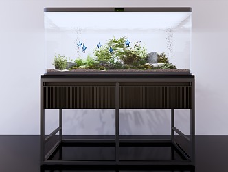 Modern Fish Tank Furniture 3d model