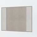 Modern Background Wall Design With Light Gray Main Panel And Side Textured Panels 3d model