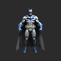 Batman Game Movie Character In Classic Costume With Cape And Bat Symbol