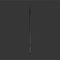 Medieval Decorative Spear With Intricate Carvings And Ornamental Handle Design