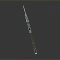 Different Colored Magic Staffs With Claw Shaped Heads And Glowing Green Tips
