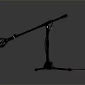 Professional Computer Microphone With Adjustable Stand And Green Mesh Design