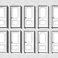 Various Design Options For Modern Swing Doors With Classic Panel Details 3d model