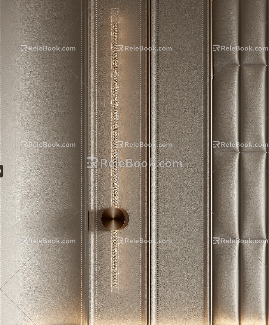 Modern wall lamp glass wall lamp long strip wall lamp wall lamp 3d model