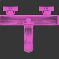 Contemporary Modern Chrome Bathroom Faucet With Double Handles And Sleek Design