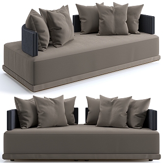 Visionnaire European-style fabric double sofa 3d model