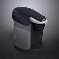 Keurig Single Serve Coffee Maker With Black Curved Top And Transparent Front Section