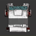 Mechanical Robot Character With Red And Silver Design Antennas Large Eyes And Metallic Legs