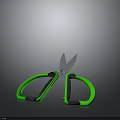 Durable Hardware Scissors with Green Black Handles Stainless Steel Blades and Anti Slip Grip Design