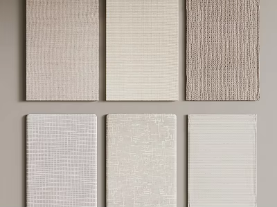 Square Rugs In Neutral Tones With Textured Patterns For Home Decor 3d model