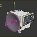 Advanced Satellite Communication Equipment With Dish Antenna Main Structure And Electronic Components 3d model