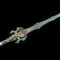 Ornate Ancient Sword With Intricate Hilt Golden Decorations And Green Accents