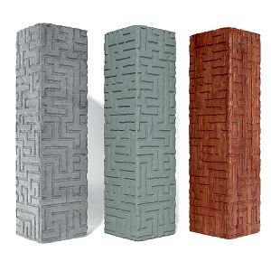 New Chinese Style Pillar Ancient Temple Pillar Combination 3d model