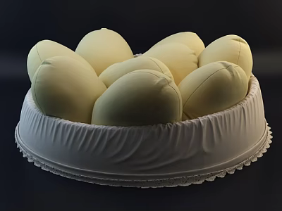 round bed 3d model